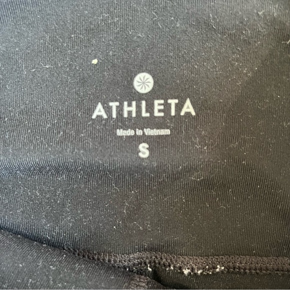 Athleta S High Rise Chaturanga Copper ZIPPER Tight Leggings Small Black Workout - Picture 6 of 6